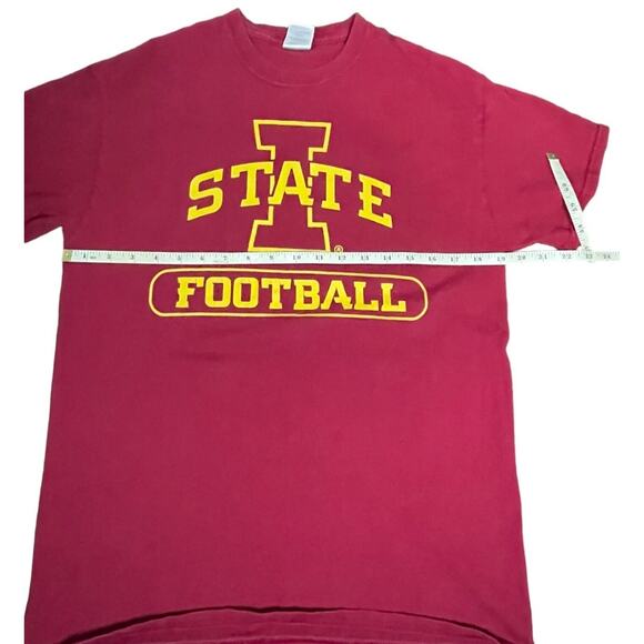 Iowa State T-shirt  Cyclone Nation Football Tee Mens Medium Red - Picture 10 of 12